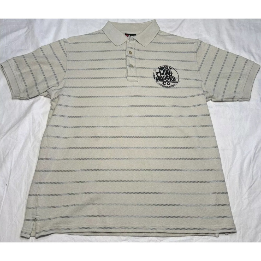 RAMO Manly Long Board Co. Manley Beach Australia Polo Shirt Men's Size L